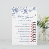 ブルービクトリアンガーデンフランスのブライダルシャワーゲーム (スタンド正面)