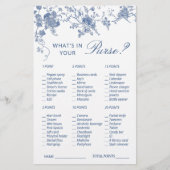 ブルービクトリアンガーデンフランスのブライダルシャワーゲーム (正面)