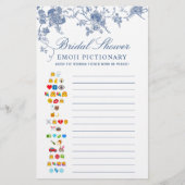 ブルービクトリアンガーデンフランスのブライダルシャワーゲーム (正面)