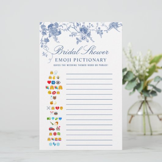 ブルービクトリアンガーデンフランスのブライダルシャワーゲーム (スタンド正面)