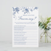 ブルービクトリアンガーデンフランスのブライダルシャワーゲーム (スタンド正面)