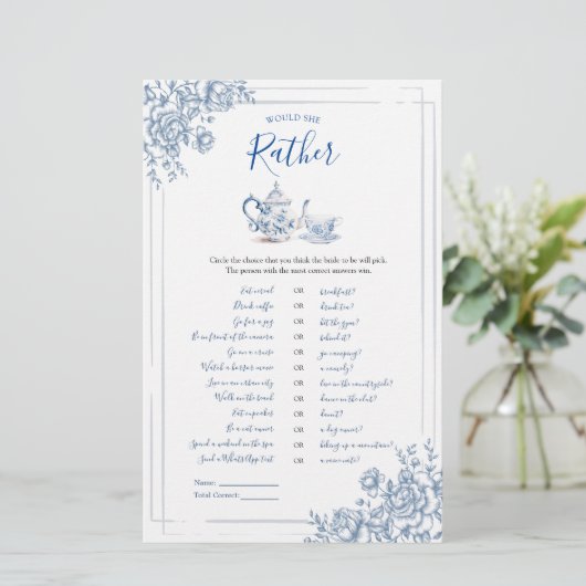 ブルービクトリアンガーデンブライダルお茶の方が好き (スタンド正面)