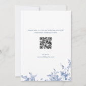 ブルービクトリアンガーフランスのデン婚約パーティQR 招待状 (裏面)