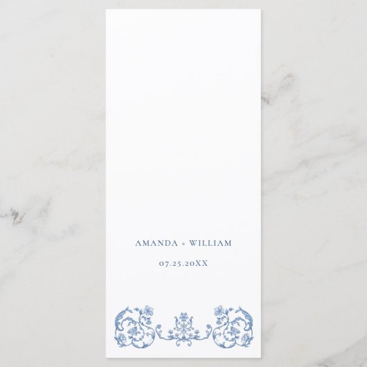 ブルービクトリアングレースフローラ結婚ズディナー メニュー (裏面)