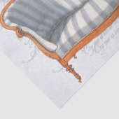 ブルービクトリアンストライプティッシュペーパーチャイズラウンジ 薄葉紙 (詳細)