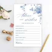 ブルービクトリアンフランスのガーデンウィーズ&アドバイスカード