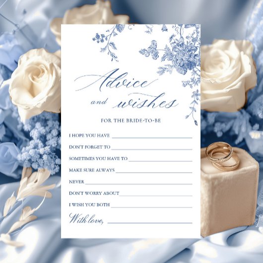 ブルービクトリアンフランスのガーデンウィーズ&アドバイスカード