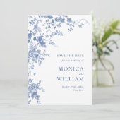 ブルービクトリアンフランスのトイルガーデンフローラ結婚ズ セーブザデート (スタンド正面)