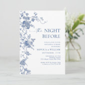 ブルービクトリアンフローラリハフランスのーサルディナー 招待状 (スタンド正面)