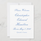 ブルービクトリアンベビー発表 招待状 (裏面)