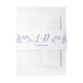 ブルービクトリアン結婚式招待状ベリーバンド 招待状ベリーバンド