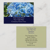 ブルービジネスカードフローラ自然花カラフル 名刺 (正面/裏面)