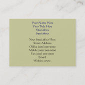 ブルービジネスカードフローラ自然花カラフル 名刺 (裏面)