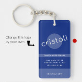 ブルービジネスキーホルダーミニマリストのクリーンシンプル キーホルダー