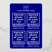 ブルービジネスブランドオンハヌッカフォイルホリデーカード 箔シーズンカード (裏面)