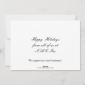 ブルービジネスホリディグリーティング シーズンカード (裏面)