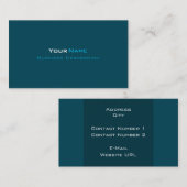 ブルービジネスミニマルカード 名刺 (正面/裏面)