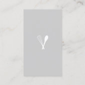 ブルービジネスモダンカードにウィスク&スプーンのロゴ 名刺 (裏面)