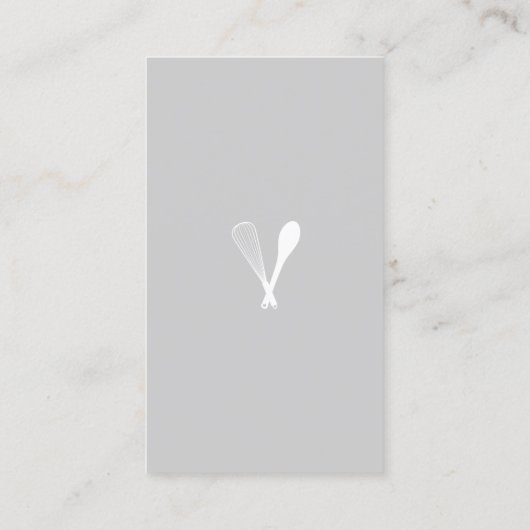 ブルービジネスモダンカードにウィスク&スプーンのロゴ 名刺 (裏面)