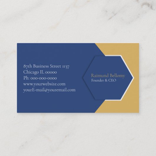 ブルービジネス企業のカード 名刺 (裏面)