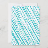 ブルービッグスケッチワンバースデーパーティー男の赤ちゃん 招待状 (裏面)