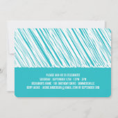 ブルービッグスケッチワン男の赤ちゃんの誕生日パーティー 招待状 (裏面)