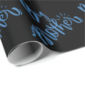 ブルービッグブラザー兄弟姉妹タイポグラフィラッピング紙 ラッピングペーパー (ロールコーナー)