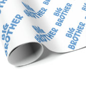 ブルービッグブラザー兄弟姉妹タイポグラフィ ラッピングペーパー (ロールコーナー)