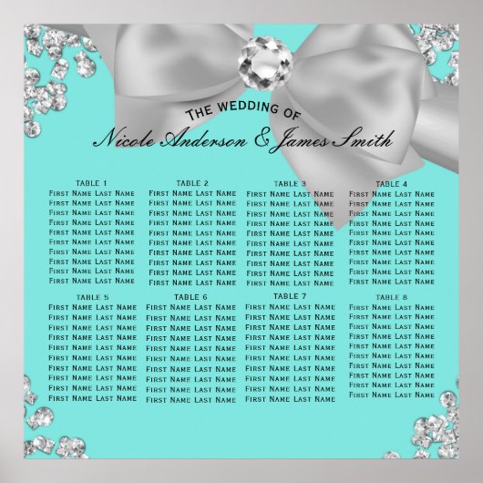 ブルービッグホワイトボウダイアモンズグラムシート ポスター (正面)