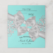 ブルービッグホワイトボウダイアモンズグラムテーブル プレイスカード (外部開封)