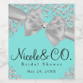 ブルービッグホワイトボウダイアモンズグラムワイン ワインラベル (シングルラベル)