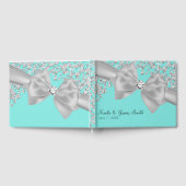 ブルービッグホワイトボウダイアモンズシック結婚ズ ゲストブック (全面)