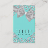 ブルービッグホワイトボウダイアモンズシック結婚ズ 名刺 (正面)