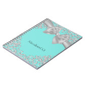 ブルービッグホワイトボウディモンズグラムカスタム ノートブック (左側)