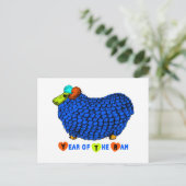 ブルービッグ中国のラム年始〔占星術の〕十二宮図葉書 シーズンポストカード (スタンド正面)