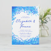 ブルービッモダングサーファー波ビーチオールワン結婚ズ 招待状 (スタンド正面)