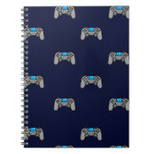 ブルービデオゲームのプレイステーションパターン ノートブック (正面)