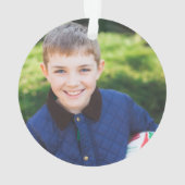 ブルービデオゲームコントローラー子供のクリスマス オーナメント (裏面)