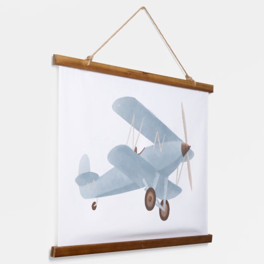 ブルービプレーン子供部屋デコぶら下がったールズタペストリー 吊り下げ型タペストリー (傾斜あり)