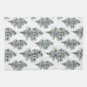 ブルービンカキッチンまたはティータオル キッチンタオル (横)