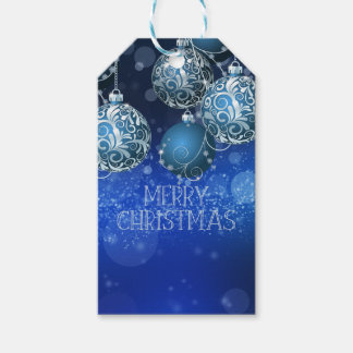 ブルービンテージクリスマス ギフトタグ