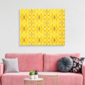 ブルービースト走ズイエロー キャンバスプリント (インサイチュ (リビング))