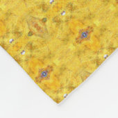 ブルービースト走ズイエロー フリースブランケット (角)