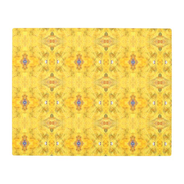 ブルービースト走ズイエロー メタルプリント (正面)