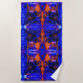 ブルービースト走ズファイアー ビーチタオル (正面)