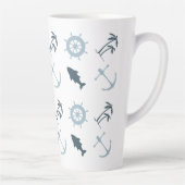 ブルービーチいかりパームツリーズ カフェラテマグ (右)