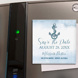 ブルービーチいかり航海のウェディング日付を保存 マグネット