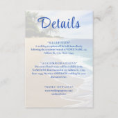 ブルービーチアイランドデスティネーション結婚式詳細 エンクロージャーカード (正面)