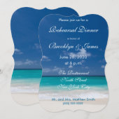 ブルービーチウェディングリハーサルディナー招待状 招待状 (正面/裏面)