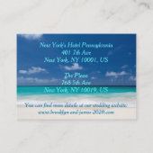 ブルービーチウェディング宿泊施設の名刺 エンクロージャーカード (裏面)